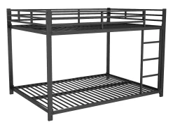 Beliche 2 x 140 x 200 cm - cama de ferro - estilo simples - preto