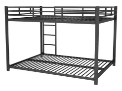 Beliche 2 x 140 x 200 cm - cama de ferro - estilo simples - preto