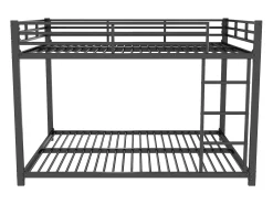 Beliche 2 x 140 x 200 cm - cama de ferro - estilo simples - preto