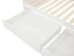 Beliche 2 x 90 x 200 cm com 2 gavetas em Pinho e MDF cor branco - LIMODARA