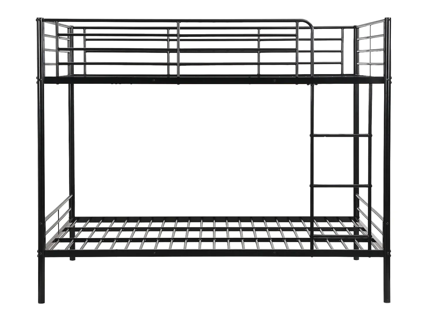 Beliche 2 x 120 x 190 cm de cor preta - DUOTIS II