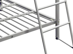 Beliche 2 x 140 x 190 cm em prateado + colchões - GEMINI III