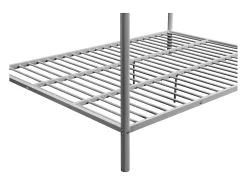Beliche 2 x 140 x 190 cm em prateado + colchões - GEMINI III
