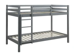 Beliche 2 x 90 x 190 cm pinho maciço com colchões ANICET II