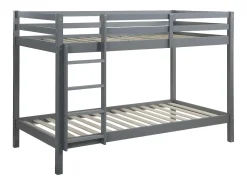 Beliche 2 x 90 x 190 cm pinho maciço cinza ANICET II