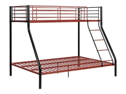 Beliche 90 x190 e 140 x 190 cm aço preto e vermelho ELEVATIO IV