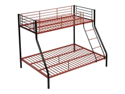 Beliche 90 x190 e 140 x 190 cm aço preto e vermelho ELEVATIO IV