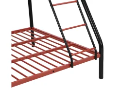 Beliche 90 x190 e 140 x 190 cm aço preto e vermelho ELEVATIO IV