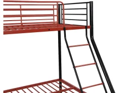Beliche 90 x190 e 140 x 190 cm aço preto e vermelho ELEVATIO IV