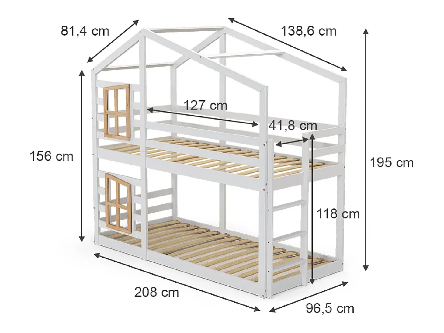 Beliche branco 208x96.5x195 maja