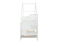 Beliche cabana 90 x 190 cm em pinho e MDF na cor branca - TALETY