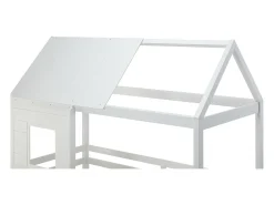 Beliche cabana 2 x 90 x 190 cm em Pinho e MDF branco + colchão - LIDOVARA