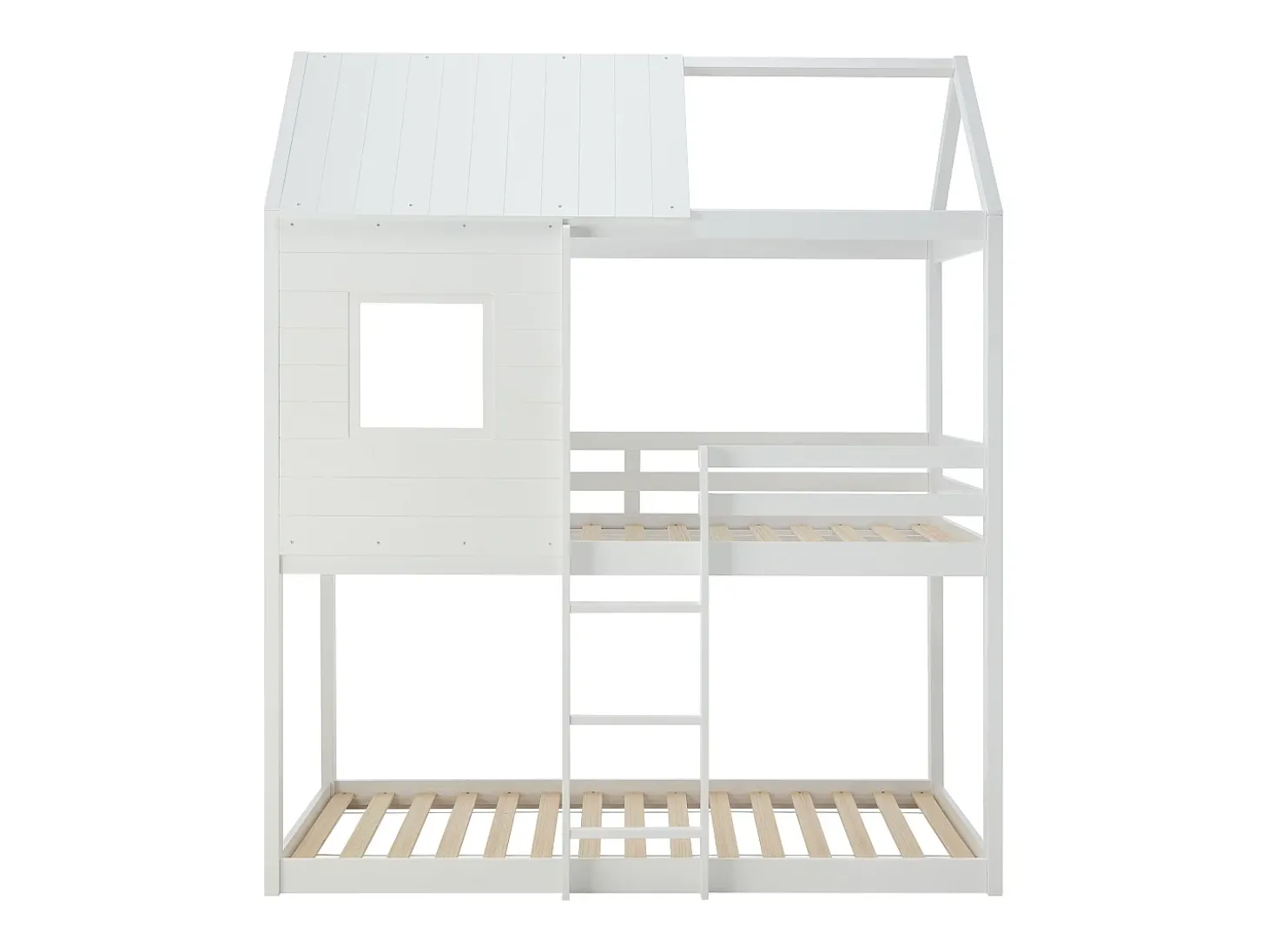 Beliche Cabana 2 x 90 x 190 cm em Pinho e MDF na cor branca - LIDOVARA