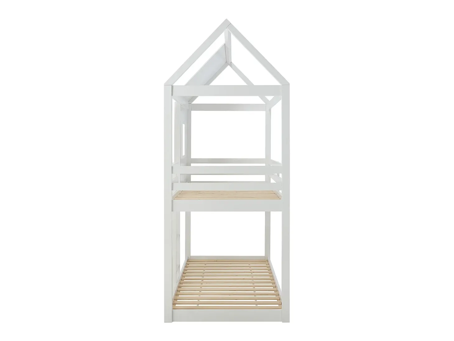 Beliche Cabana 2 x 90 x 190 cm em Pinho e MDF na cor branca - LIDOVARA