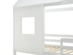 Beliche Cabana 2 x 90 x 190 cm em Pinho e MDF na cor branca - LIDOVARA