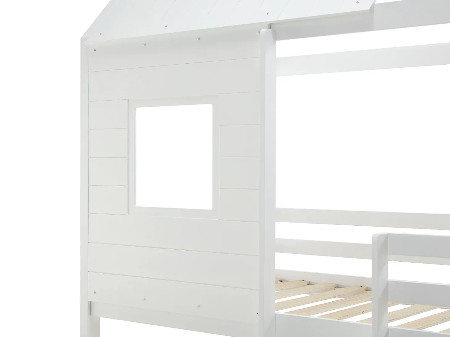 Beliche Cabana 2 x 90 x 190 cm em Pinho e MDF na cor branca - LIDOVARA