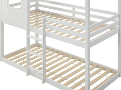 Beliche Cabana 2 x 90 x 190 cm em Pinho e MDF na cor branca - LIDOVARA