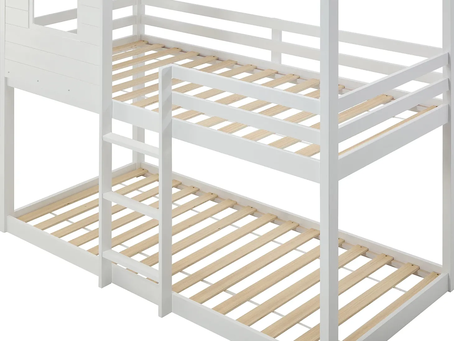 Beliche Cabana 2 x 90 x 190 cm em Pinho e MDF na cor branca - LIDOVARA