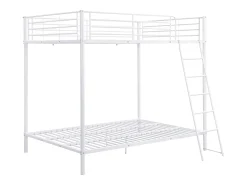 Beliche de metal branco com 2 camas de 140 x 190 cm + colchão - GEMINI
