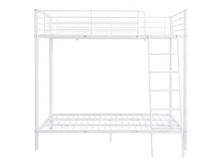 Beliche de metal branco com 2 camas de 140 x 190 cm + colchão - GEMINI