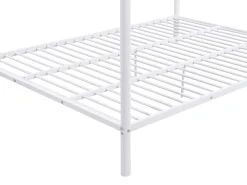 Beliche de metal branco com 2 camas de 140 x 190 cm + colchão - GEMINI