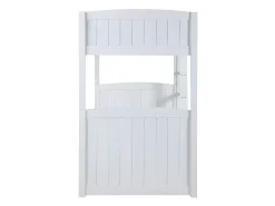 Beliche evolutivo 2 x 90 x 190 cm 6 gavetas pinho maciço branco com colchão ANCHISE