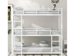 Beliche triplo - 3x90x200cm - estrutura em ferro - Branco