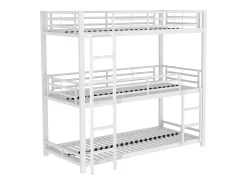 Beliche triplo - 3x90x200cm - estrutura em ferro - Branco