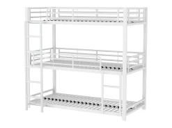 Beliche triplo - 3x90x200cm - estrutura em ferro - Branco
