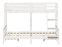 Beliche 90x200/140x200 cm madeira de pinho maciço branco