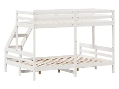 Beliche 90x200/140x200 cm madeira de pinho maciço branco