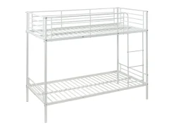 Beliches 2 x 90 x 190 cm branco com estrados e cama extra - DUOTIS