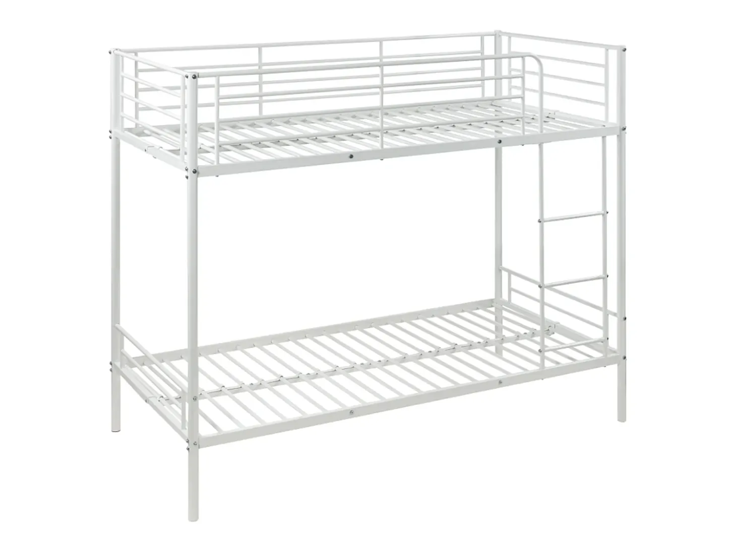 Beliches 2 x 90 x 190 cm branco com estrados e cama extra - DUOTIS