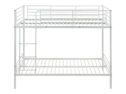 Beliches 2 x 90 x 190 cm branco com estrados e cama extra - DUOTIS