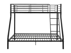 Beliches de aço preto de 90 x 190 e 140 x 190 cm com colchão ELEVATIO IV