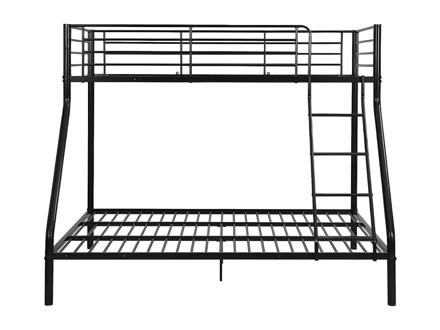 Beliches de aço preto de 90 x 190 e 140 x 190 cm com colchão ELEVATIO IV