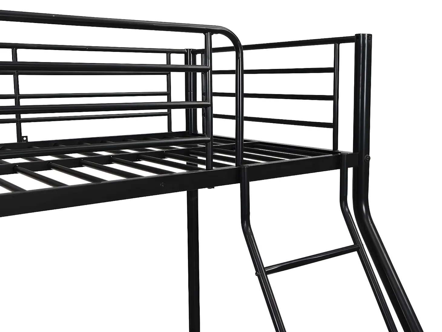 Beliches de aço preto de 90 x 190 e 140 x 190 cm com colchão ELEVATIO IV