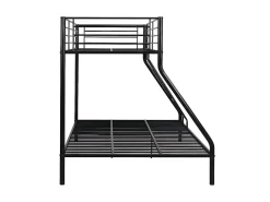 Beliches de aço preto de 90 x 190 e 140 x 190 cm com colchão ELEVATIO IV