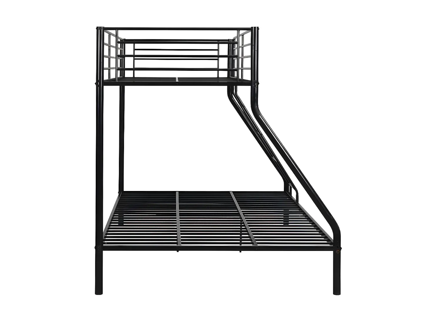Beliches de aço preto de 90 x 190 e 140 x 190 cm com colchão ELEVATIO IV