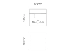 Beneito Faure Aplique LED a bateria com sensor de movimento Lek Sensor - 6W, 3000K, carregamento USB-C, IP54 - Aplique de parede Corten