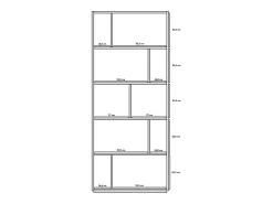 Biblioteca 5 prateleiras - A191cm x C80cm x P32cm nogueira - Nack