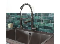 Big Pro Misturadora de lavatório com chuveiro móvel cinza metálico Essebagno