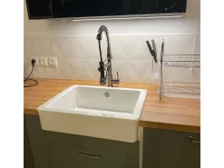 Big Pro Misturadora de lavatório com chuveiro móvel cinza metálico Essebagno