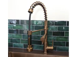 Big Pro Misturadora de lavatório com chuveiro móvel cobre escovado Essebagno