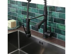 Big Pro Misturadora de lavatório com chuveiro móvel preta Essebagno