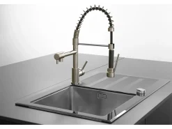 Big Pro Misturadora de lavatório com chuveiro móvel aço inoxidável Essebagno