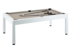Bilhar de exterior branco e taupe C213,4 x L121,1 x A79,7 cm - STAZIO