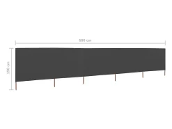 Biombo de tecido com 5 painéis 600 x 160 cm antracite 02_0008824