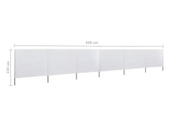 Biombo de tecido com 6 painéis 800 x 120 cm branco areia 02_0008837