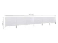 Biombo de tecido com 6 painéis 800 x 160 cm branco areia 02_0008843